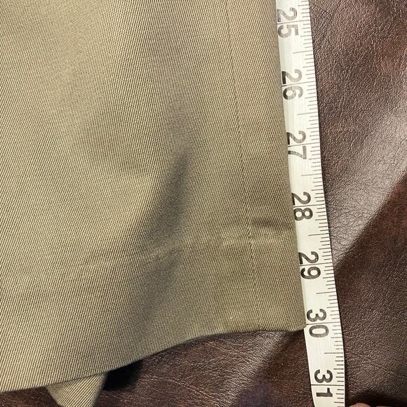Axist Mens 33x30 Khaki No-Iron Premium Cotton Dress Pants Flat Front Pockets New - Picture 14 of 14